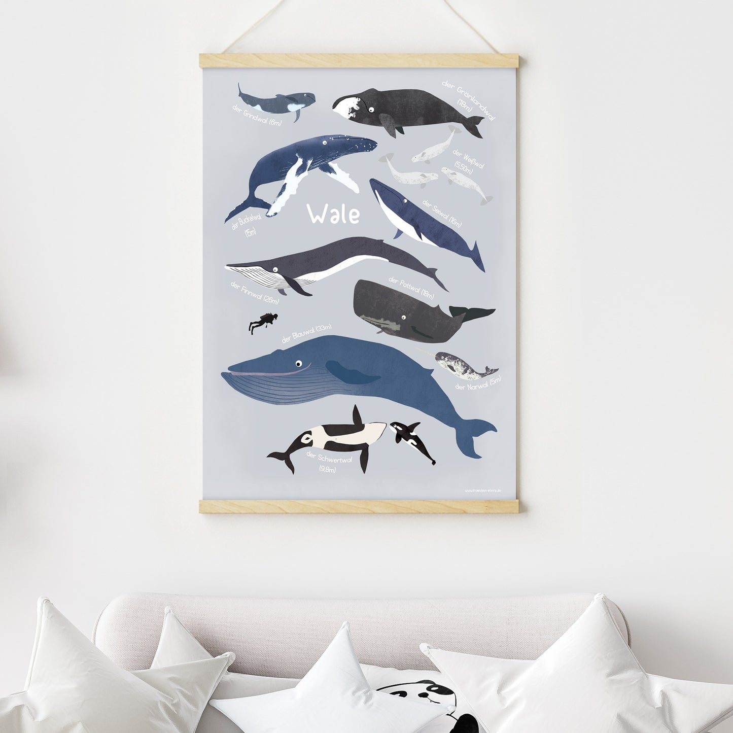 Poster Wale A4 - A2 zwei Varianten