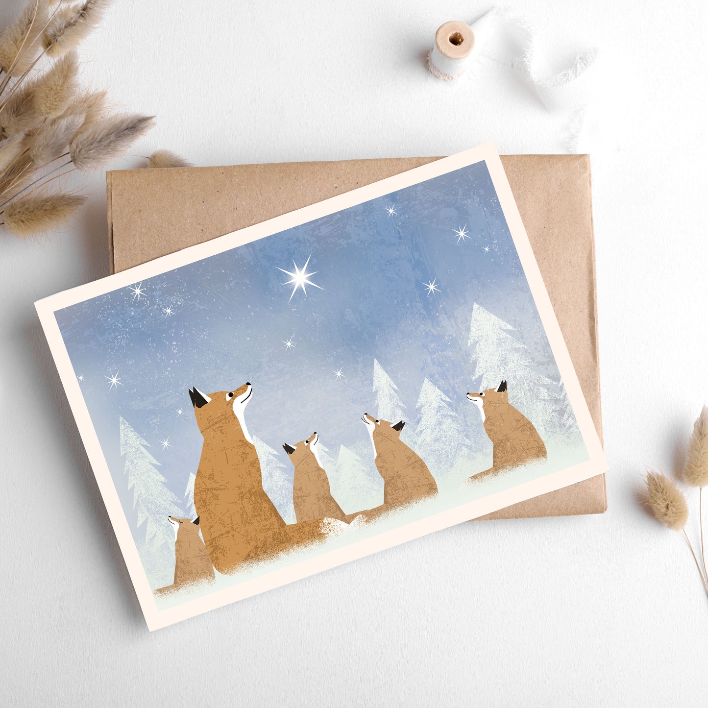 postkarte-fuchs-weihnachten