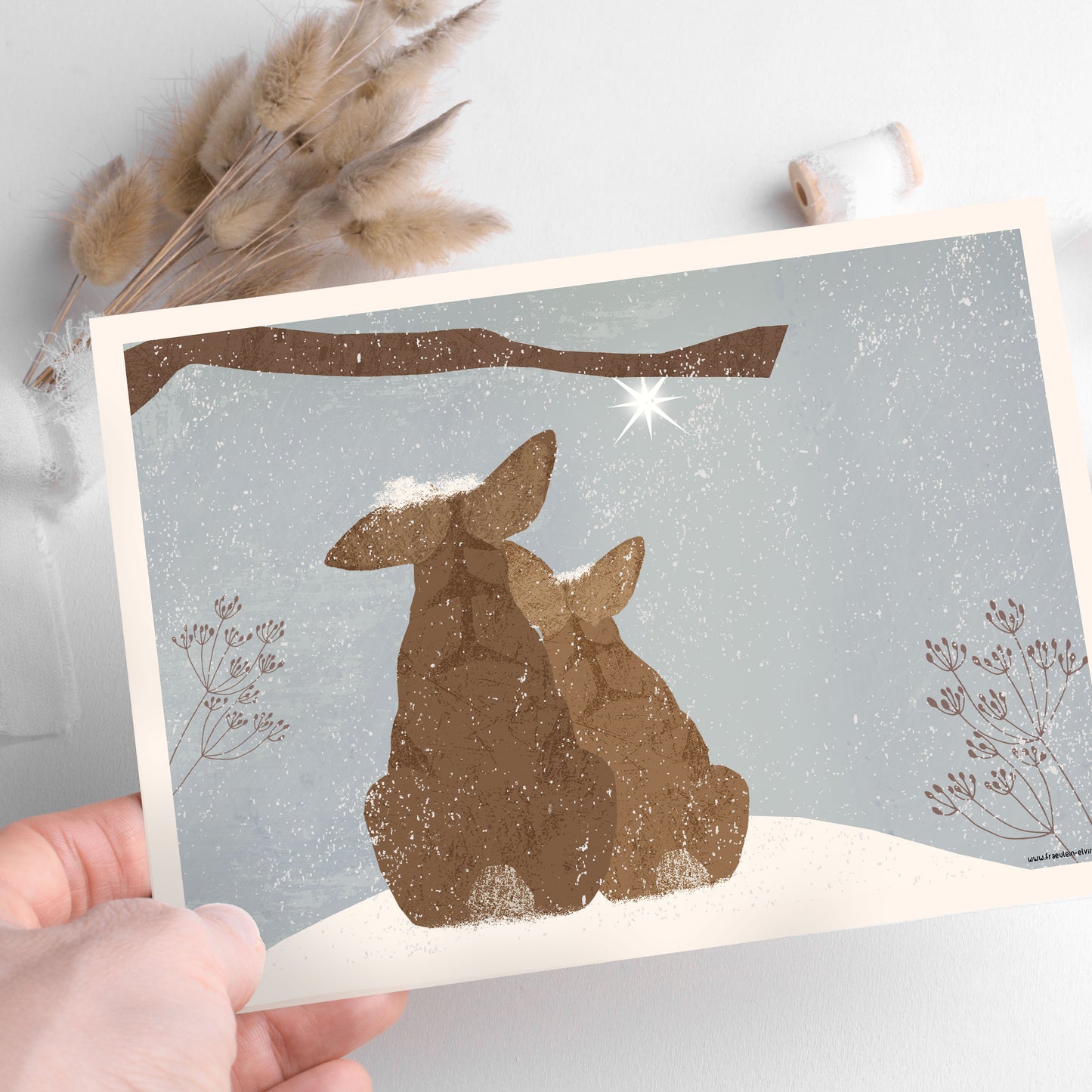 postkarte-hase-weihnachten