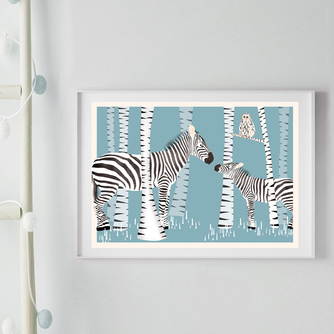 Poster Zebras DIN A4