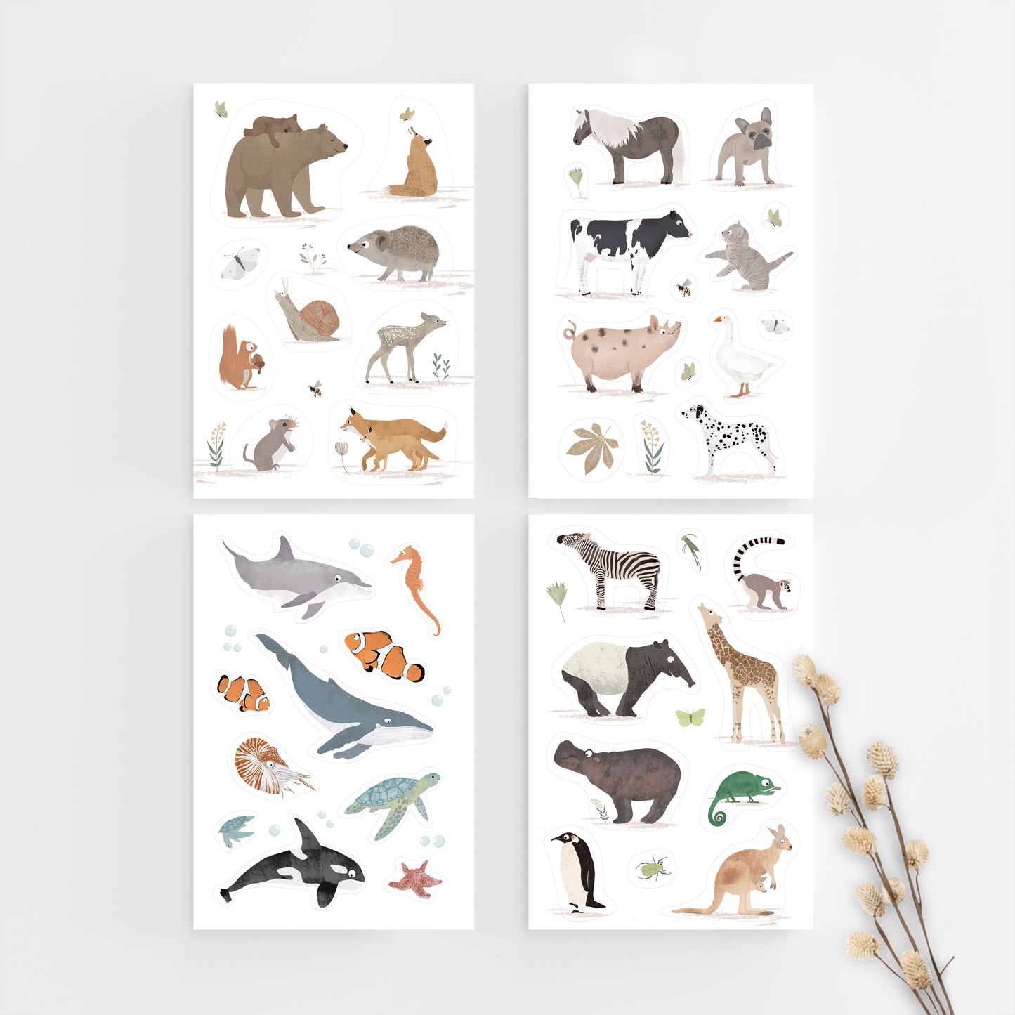 sticker-set-tiere